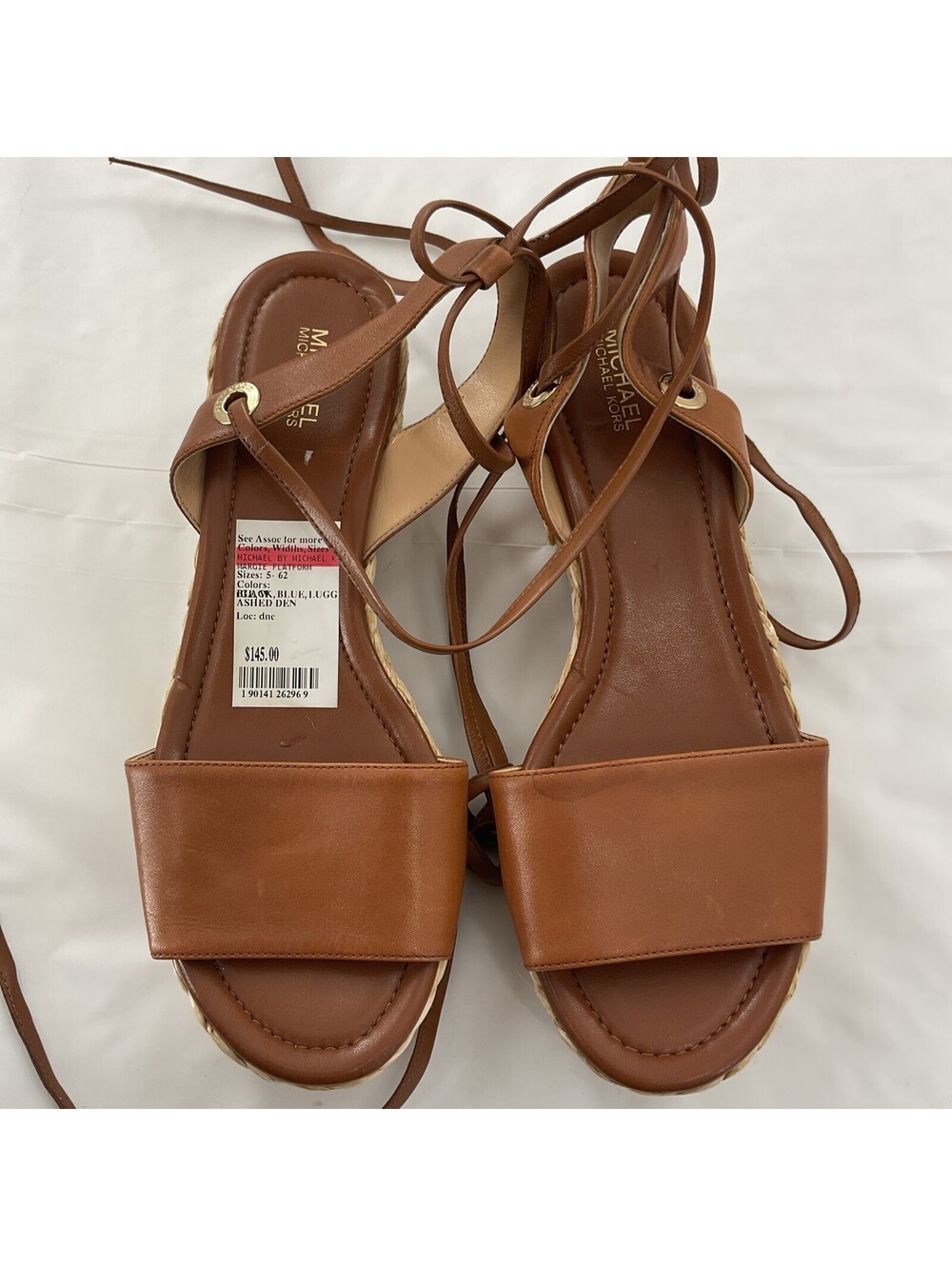 Michael Kors Women’s Sandals Brown New, No Box Size 8m Wedge Med Heel 216
